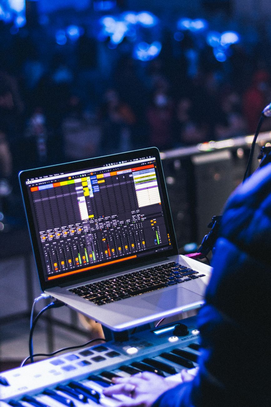 Baerbar computer i musikproduktion